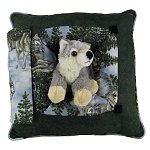 Wolves in Winter<br>Peek-A-Boo Pillow - Large